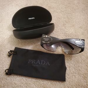 Black Prada Sunglasses with case and cloth